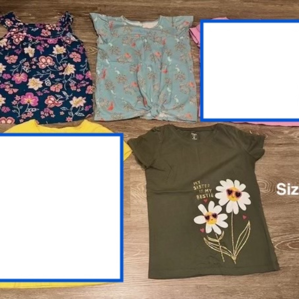 Girls short sleeved shirts. Size 12. Lot of 3. OshKosh and Carter's Kids. EUC.